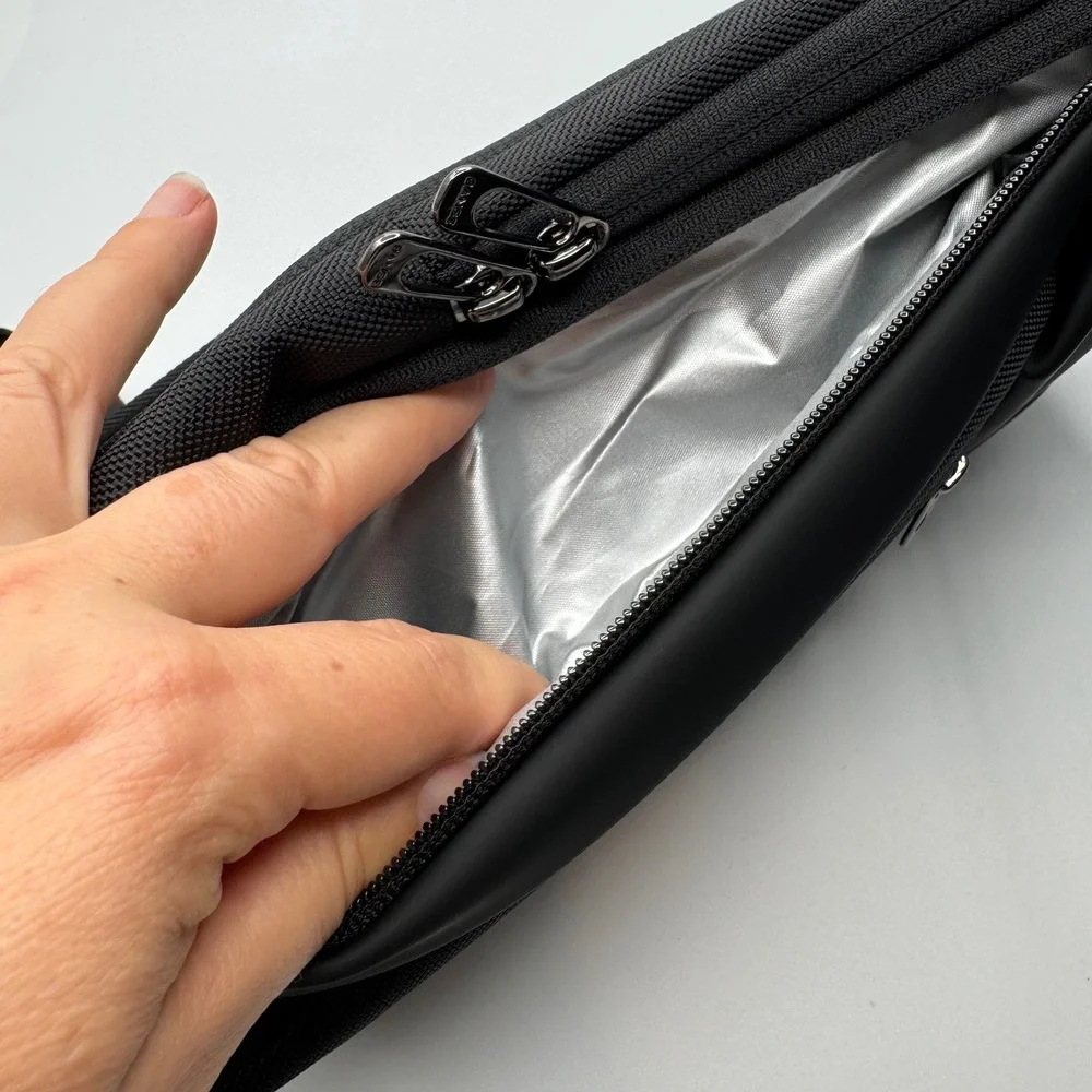 Bange Future Aesthetics all Black Sling Bag Crossbody Chest Pack with Lock NWT